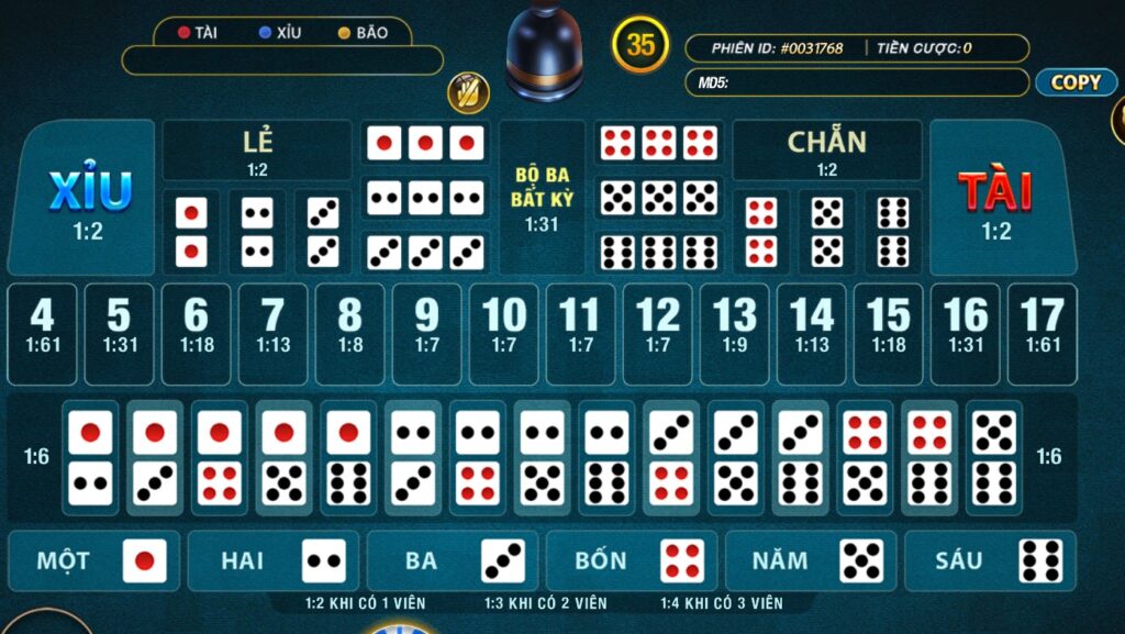 Tài xỉu sảnh rồng thu hút đông người chơi tham gia.
