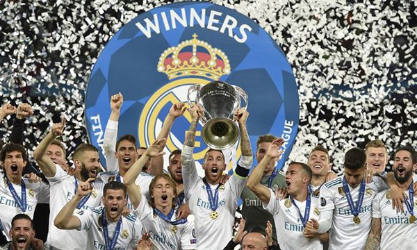Real Madrid dẫn đầu danh sách với 14 lần vô địch
